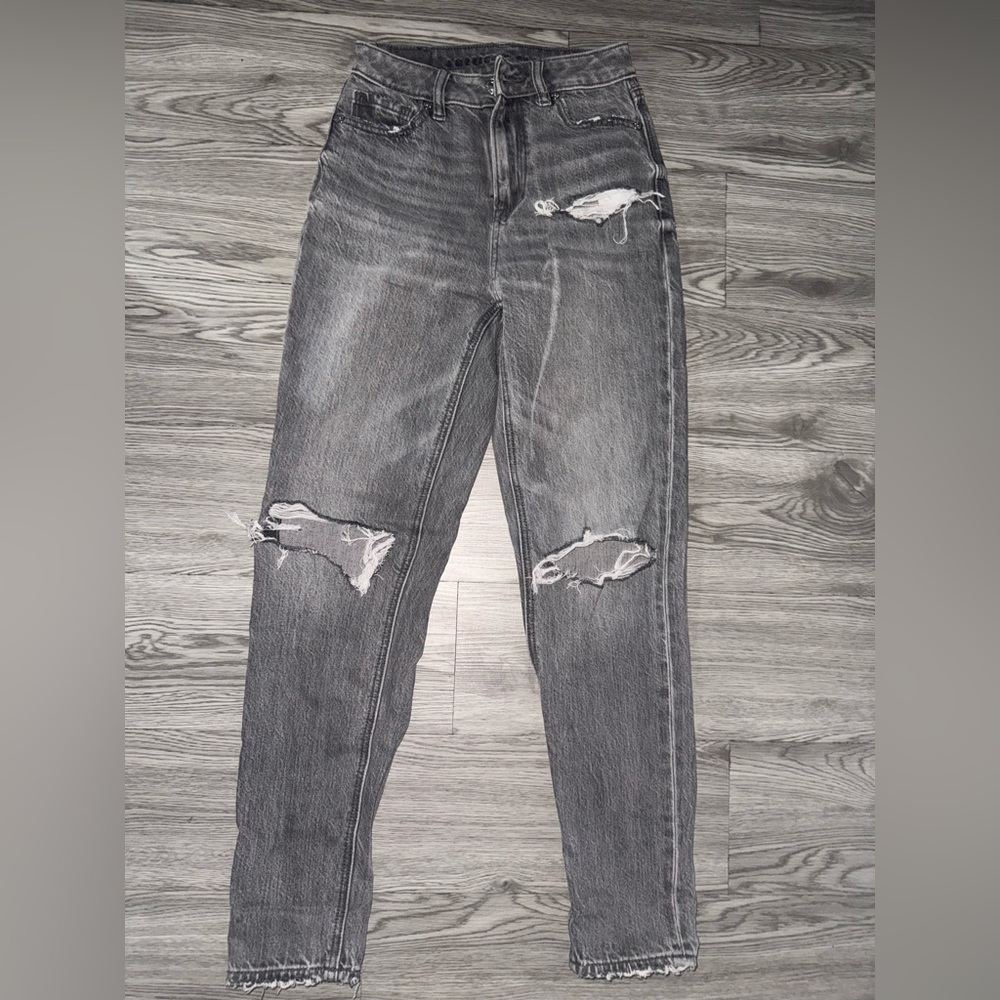 American Eagle Outfitters Women's Distressed Black Jeans